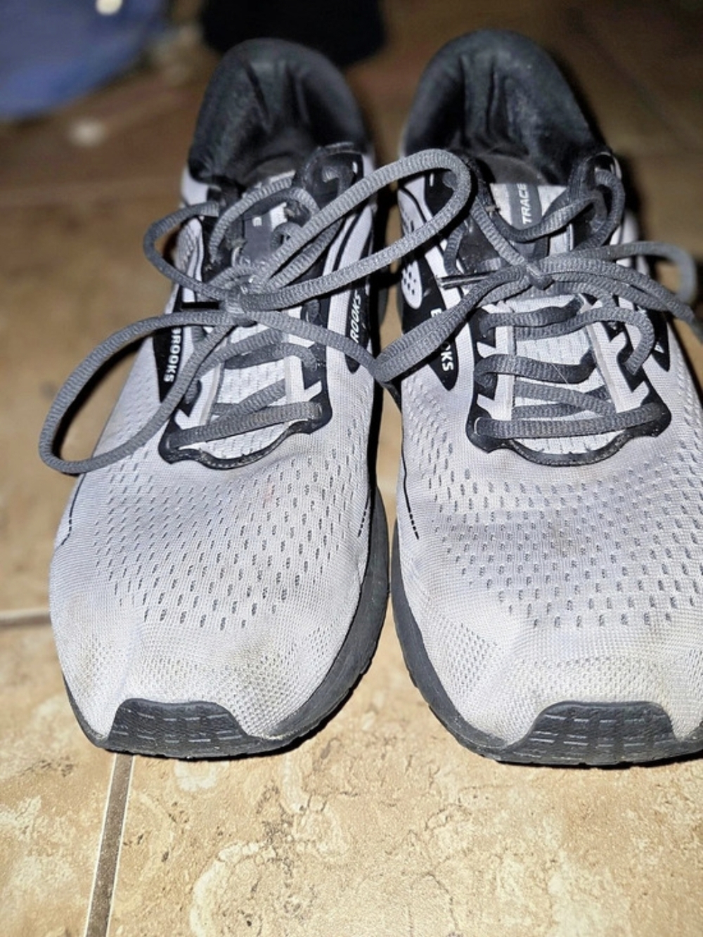 Brooks Trace Athletic Shoes Gray & Black US 13 D